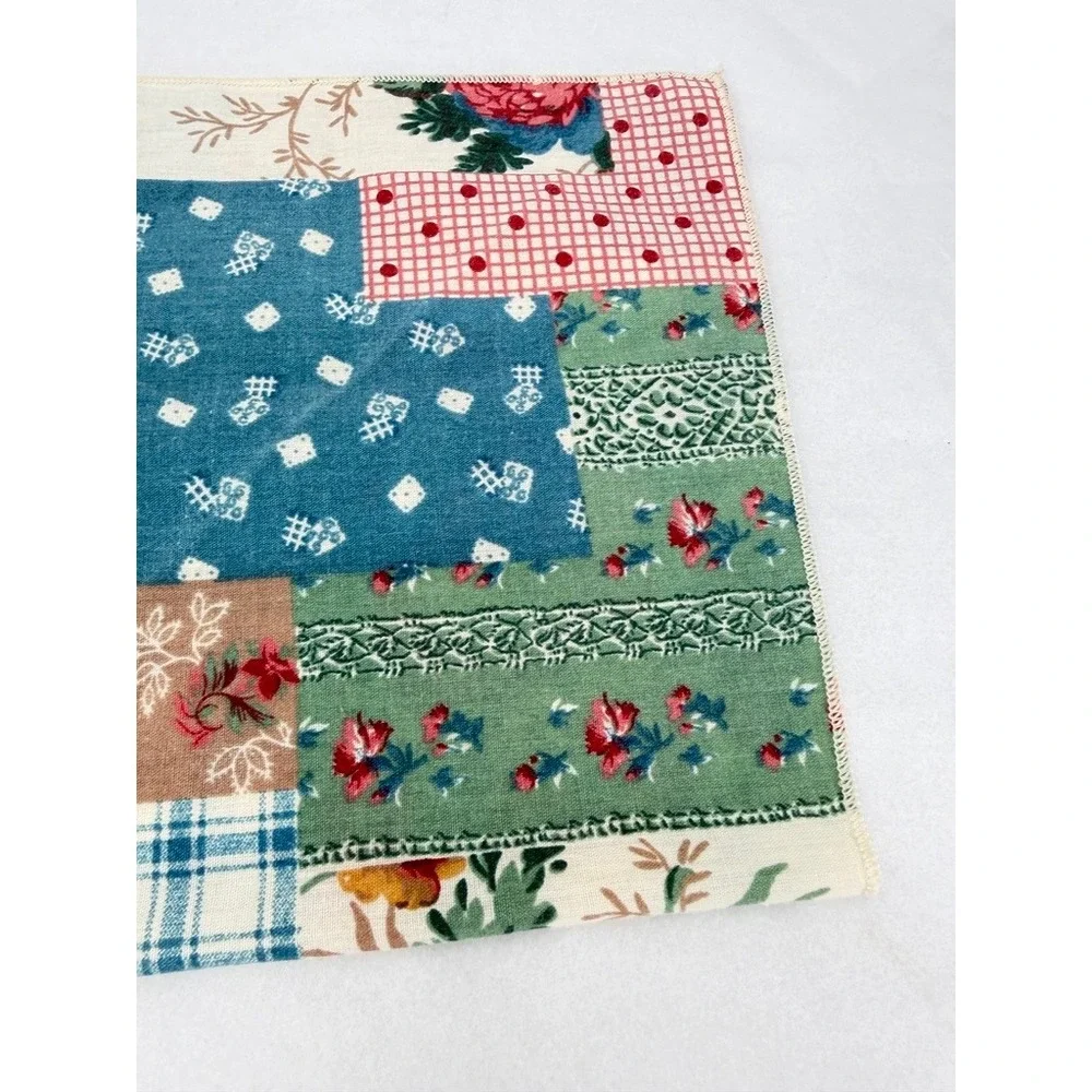 Handkerchief Bandana Patchwork Floral Plaid Polka Dot Cottage Core Boho Square